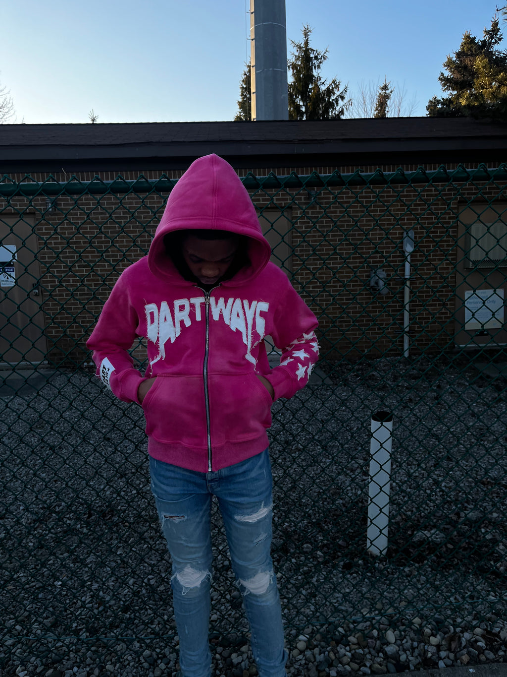 PINK PARTWAYS ZIP UP
