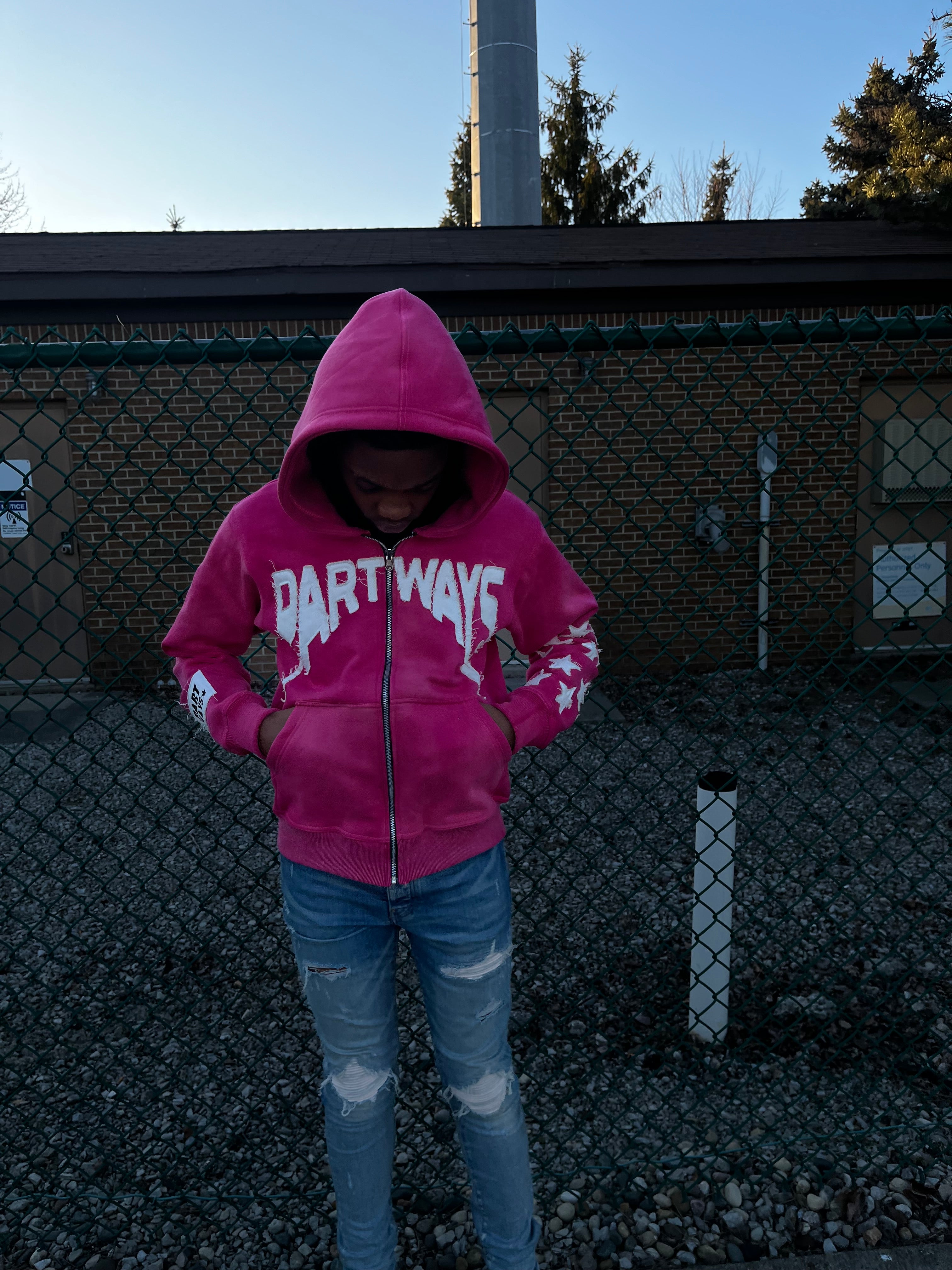 PINK PARTWAYS ZIP UP