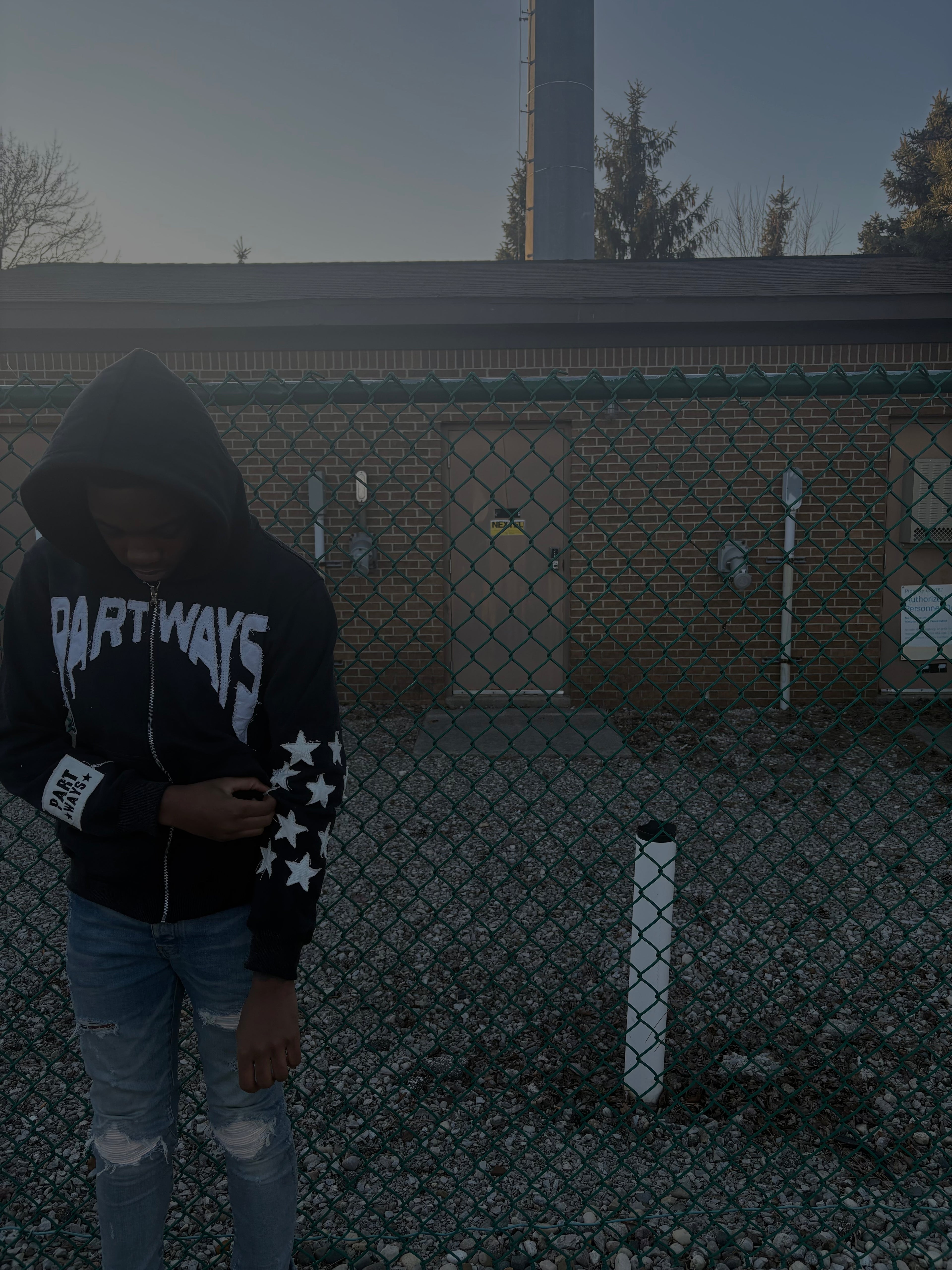 Black PARTWAYS ZIP UP